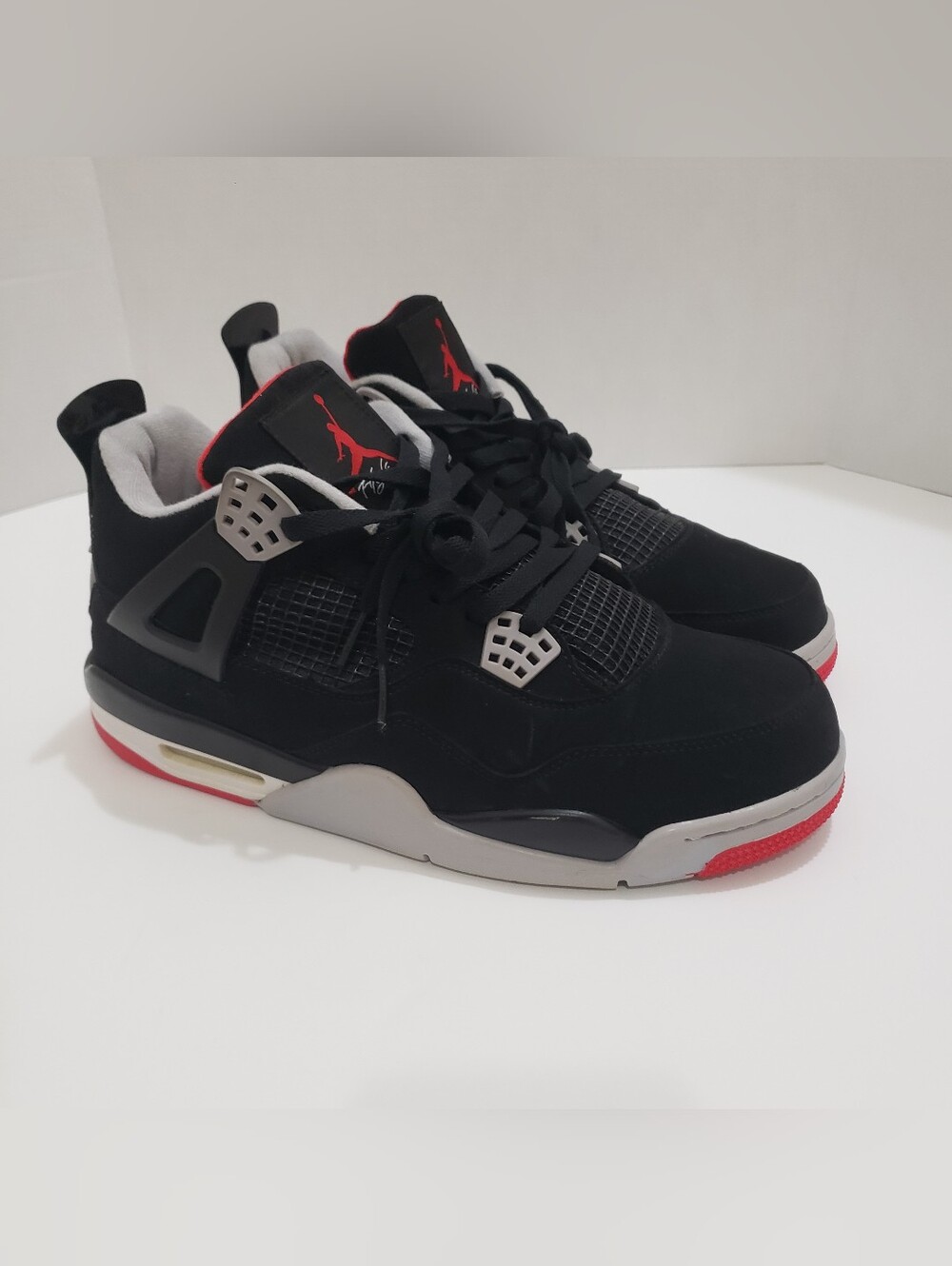 Air Jordan 4 Retro OG Bred 2019 Black Cement 308497-060 Men’s Size 12 Well Kept.
